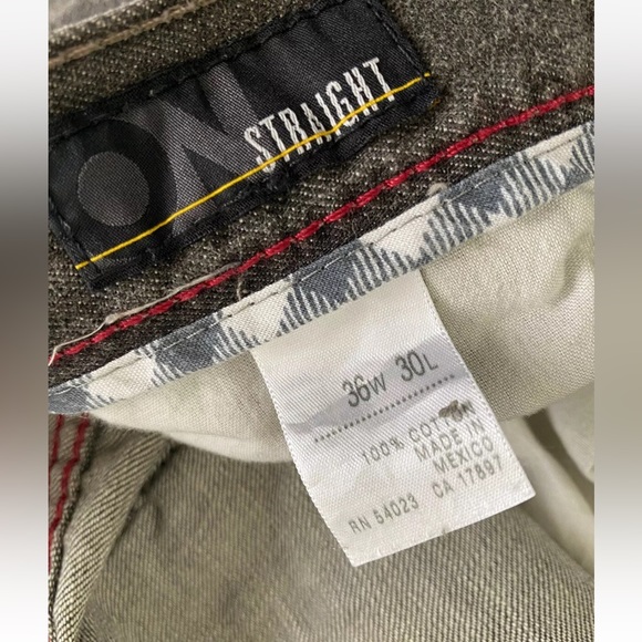 Old Navy Gray Straight Leg Denim Jeans 100% Cotton Size 36x30 - Picture 6 of 6